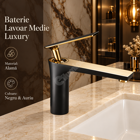 Baterie Lavoar Medie Luxury Line Black Gold SMK032 Resigilat R3