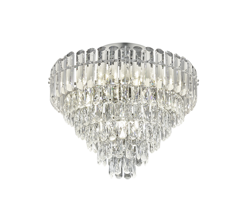 Candelabru Aplicat Premium Maxi Malizia Silver Crystal 12xE14