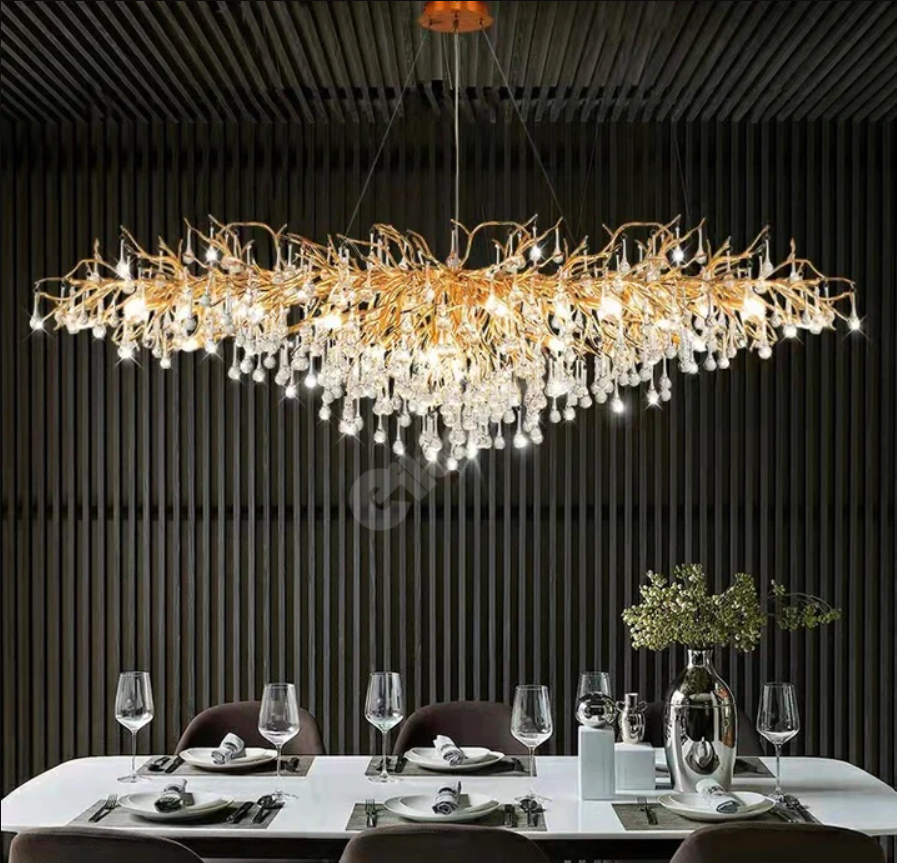 Candelabru Cristal LUXURY Golden Tears 120x45cm