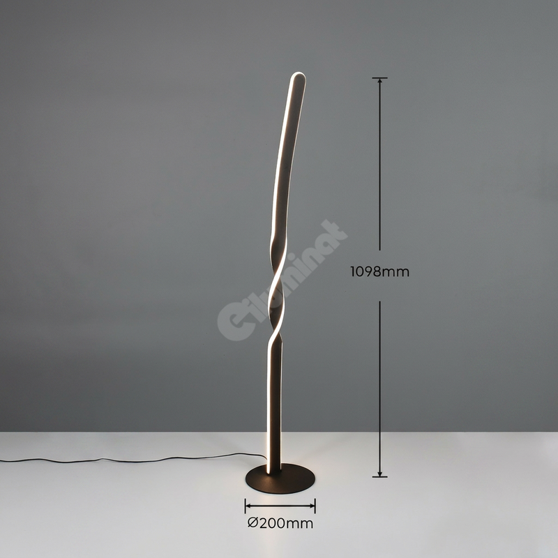 Lampadar LED Premium Ginko Black Echivalent 200W | 110CM | 3000K