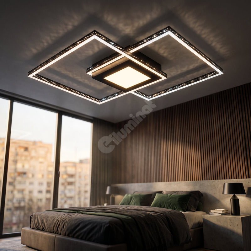 Lustra LED Double Square LERIA 4000K PREMIUM