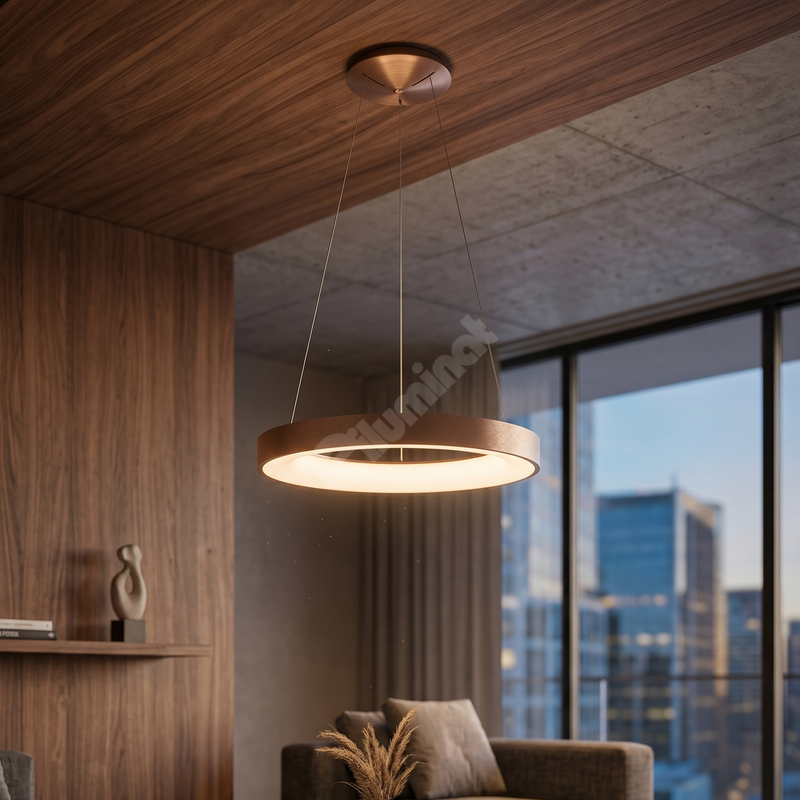 Lustra LED Suspendata 50W Rotunda CALDIA GOLD 60CM Premium