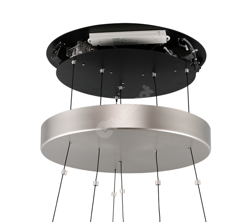 Lustra LED Suspendata Premium Cromer Silver - Inaltime Reglabila prin Telecomanda