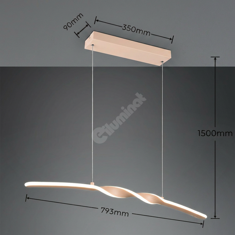 Lustra LED Suspendata Premium Ginko Cream Echivalent 200W | 3000K