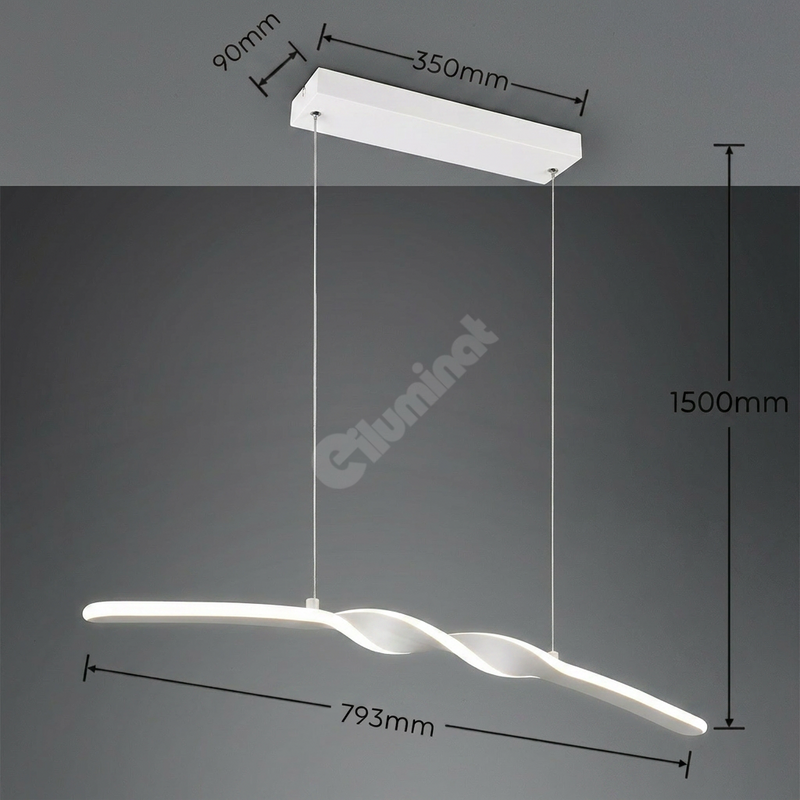 Lustra LED Suspendata Premium Ginko White Echivalent 200W | 4000K
