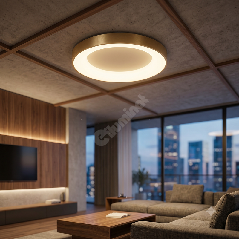 Plafoniera LED 50W Rotunda CALDIA GOLD 60CM Premium