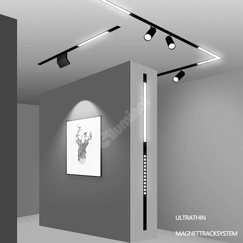 Spot LED 12W 22cm Magnetic Liniar SMART CCT Negru Telecomanda