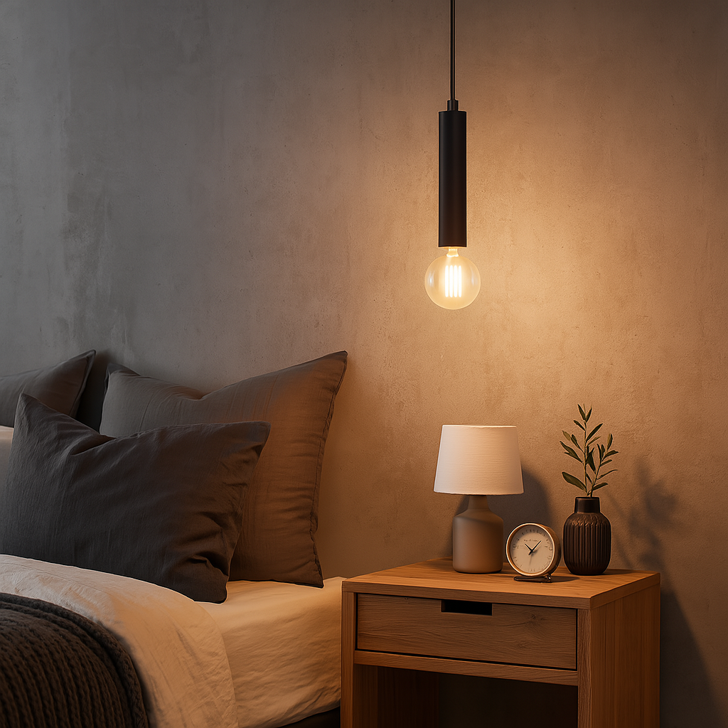 Pendul Nordic Cilindric Exquisite Black 1xE27 NEAGRA / NORDIC Lighting Fixtures