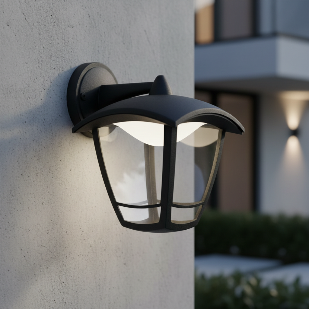 Aplica LED Exterior Tip Felinar MEPHISTO2 Black 23.2CM