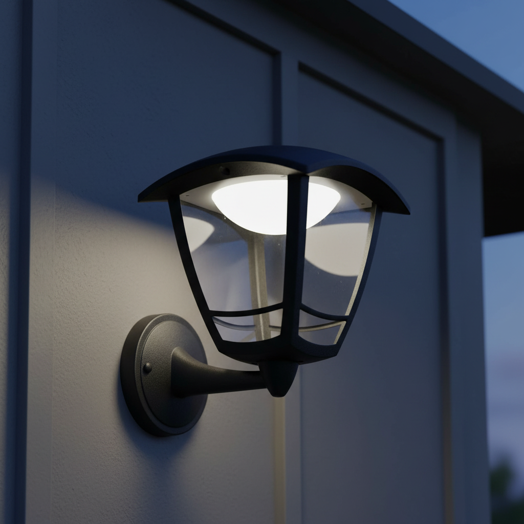 Aplica LED Exterior Tip Felinar MEPHISTO Black 23.2CM