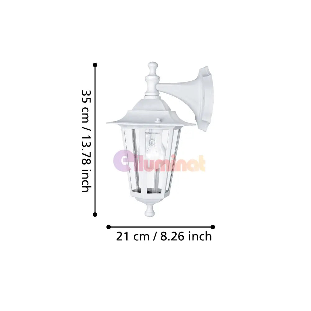 Felinar Alb LATERNA 5 Eglo Exterior ALBA / FELINAR EXTERIOR / E27 EXTERIOR LAMP