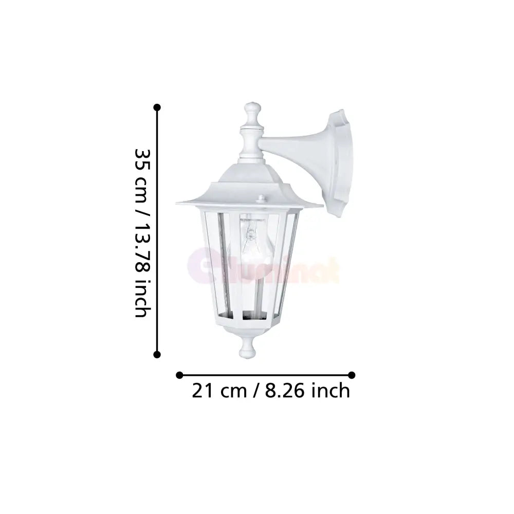 Felinar Alb LATERNA 5 Eglo Exterior ALBA / FELINAR EXTERIOR / E27 EXTERIOR LAMP