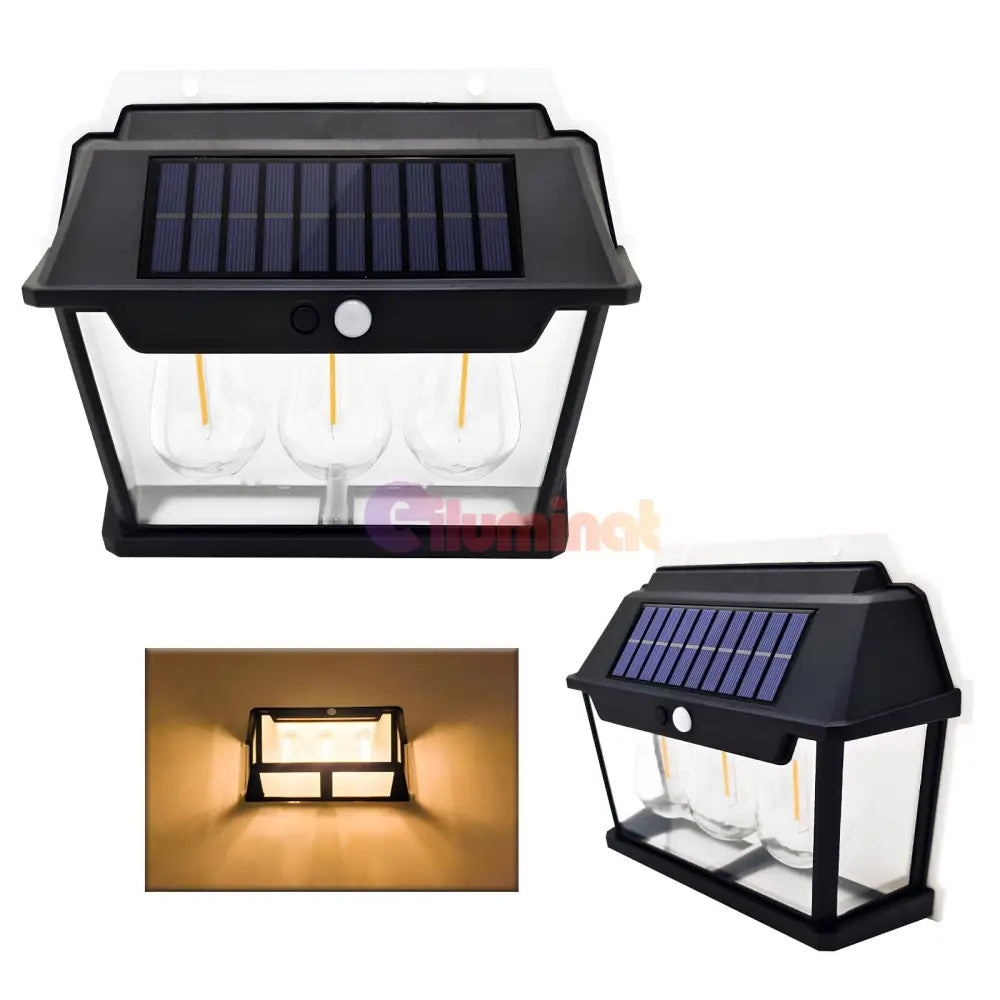 Felinar Led Exterior Solar Senzor 3W Wall Light Fixtures