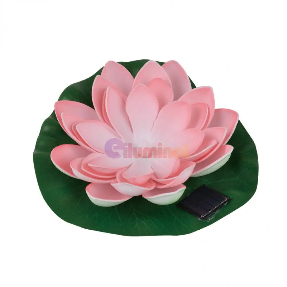 Floare Lotus Led Cu Incarcare Solara Pentru Gradina Stalpisor Ornamental Solar / Alb Cald Roz Light