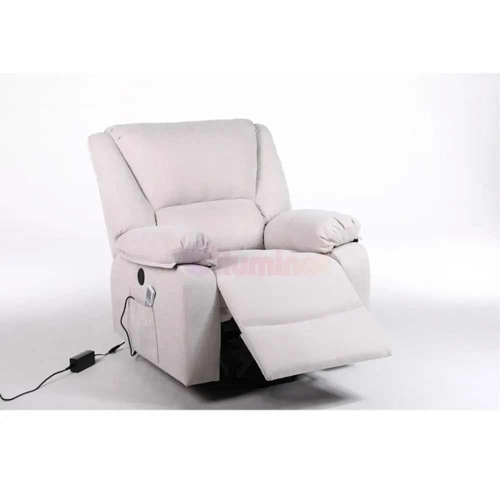 Fotoliu cu Masaj și Încălzire Recliner Electric Bej FOTOLIU CU MASAJ/RECLINER/INCALZIRE / Bej Chairs