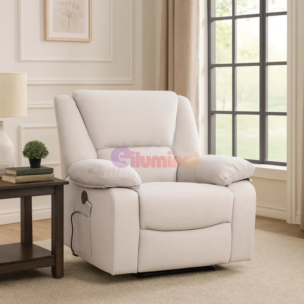 Fotoliu cu Masaj și Încălzire Recliner Electric Bej FOTOLIU CU MASAJ/RECLINER/INCALZIRE / Bej Chairs