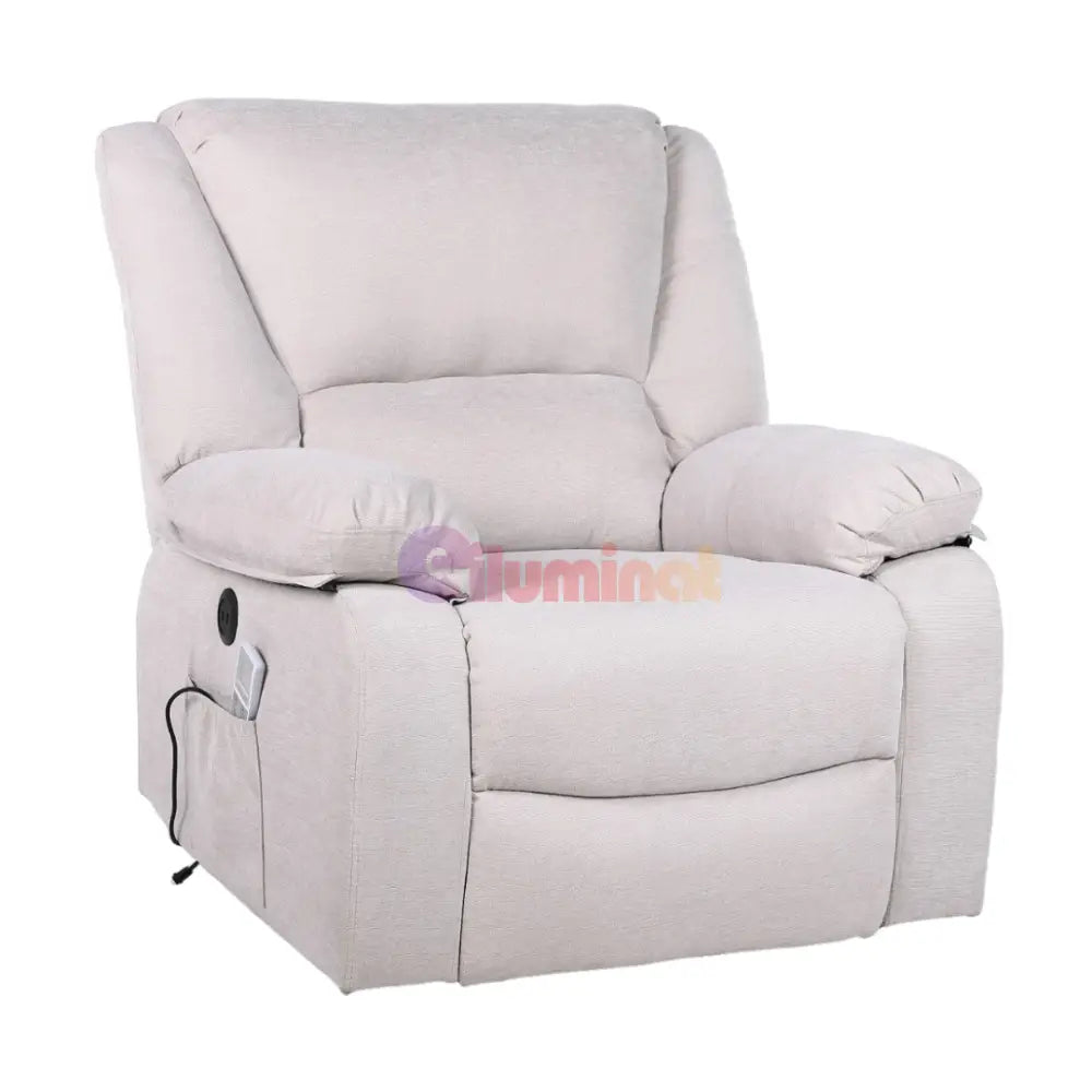 Fotoliu cu Masaj și Încălzire Recliner Electric Bej FOTOLIU CU MASAJ/RECLINER/INCALZIRE / Bej Chairs