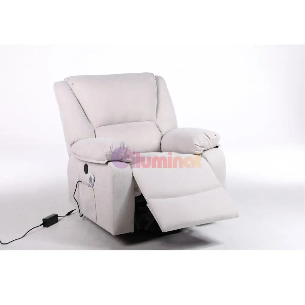 Fotoliu cu Masaj și Încălzire Recliner Electric Bej FOTOLIU CU MASAJ/RECLINER/INCALZIRE / Bej Chairs