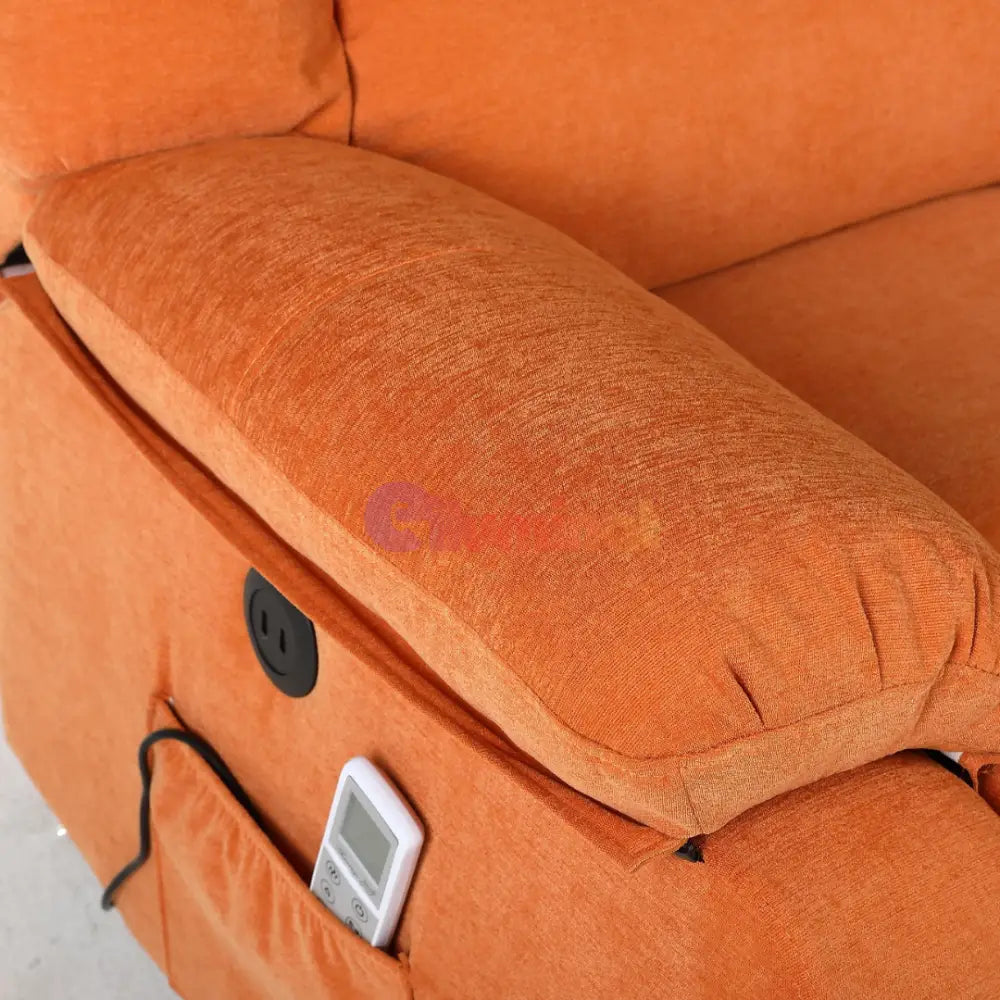 Fotoliu cu Masaj și Încălzire Recliner Electric Portocaliu FOTOLIU CU MASAJ/RECLINER/INCALZIRE / Portocaliu Chairs