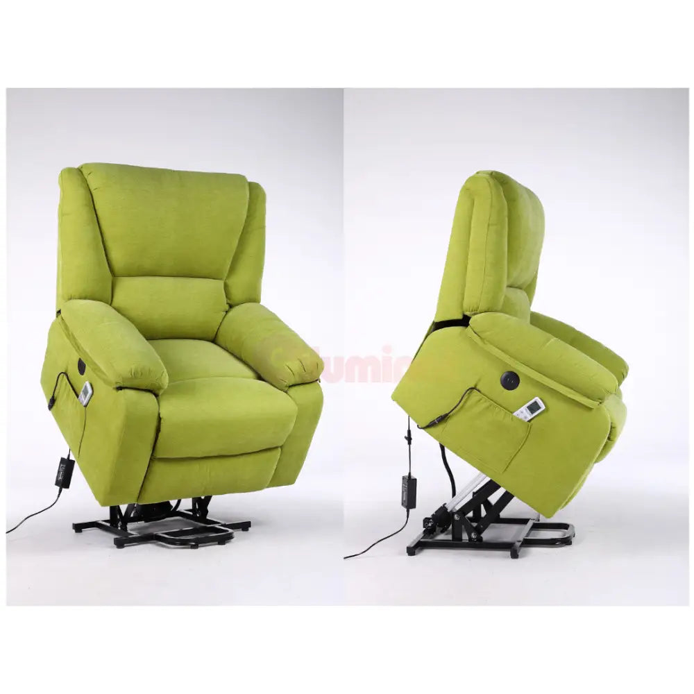 Fotoliu cu Masaj și Încălzire Recliner Electric Verde FOTOLIU CU MASAJ/RECLINER/INCALZIRE / VERDE Chairs