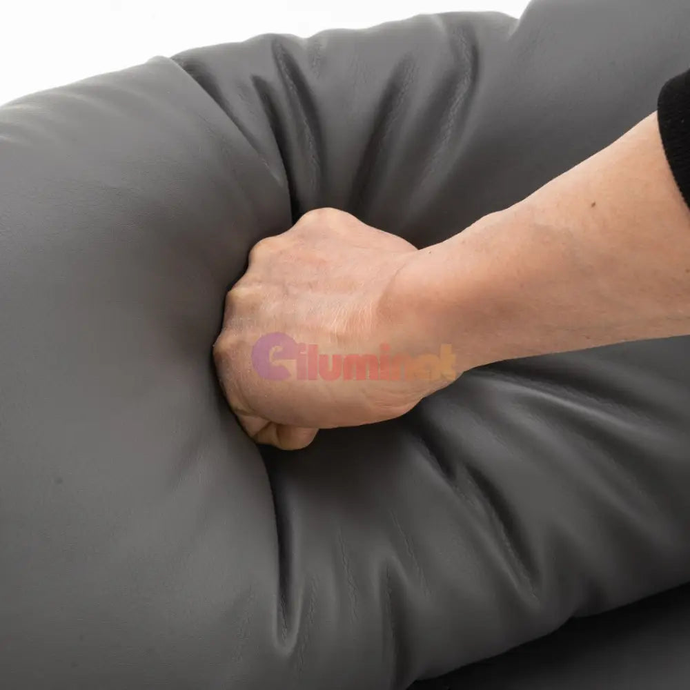 Fotoliu Recliner din Piele Ecologică Spatar Rabatabil si Suport Picioare Extensibil Gri FOTOLIU CU RECLINER / GRI Chairs