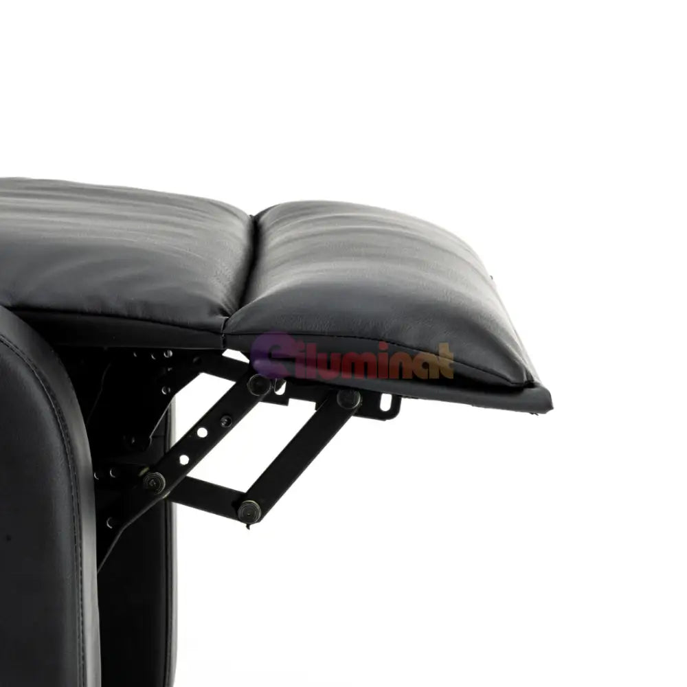 Fotoliu Recliner din Piele Ecologică Spatar Rabatabil si Suport Picioare Extensibil Negru FOTOLIU CU RECLINER / NEAGRA