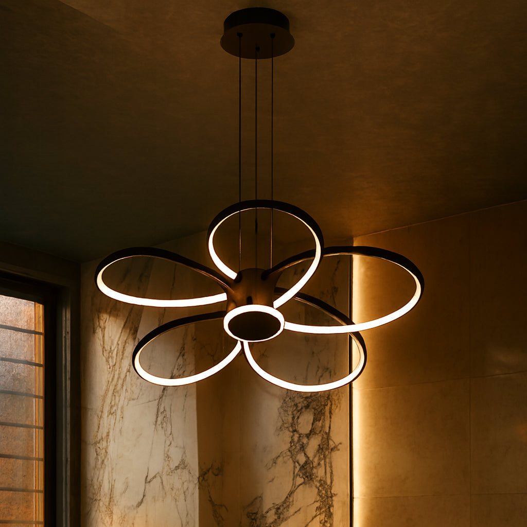 Lustra LED Suspendata ZUVY Black Echivalent 700W