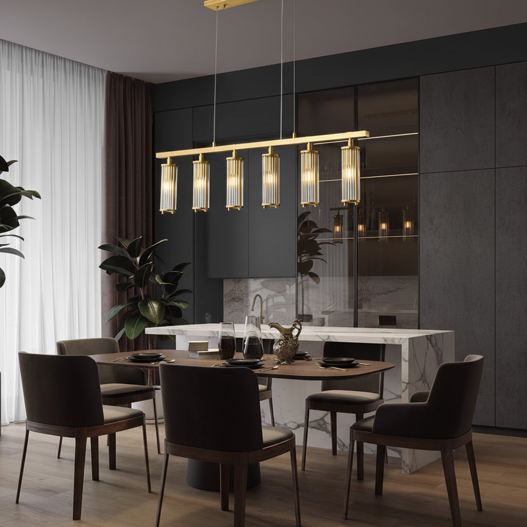 Lustra Suspendata LEXA 6xE14 Gold