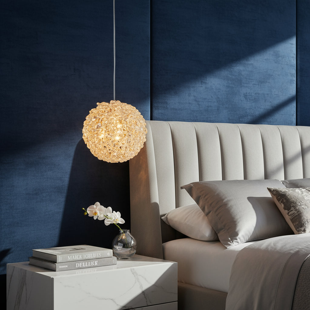 Pendul LED Cristal Sponge ZYRO Gold