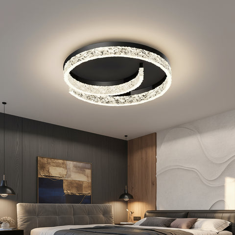 Lustra LED ROUND SAARI Black Echivalent 300W Telecomanda Resigilat R3