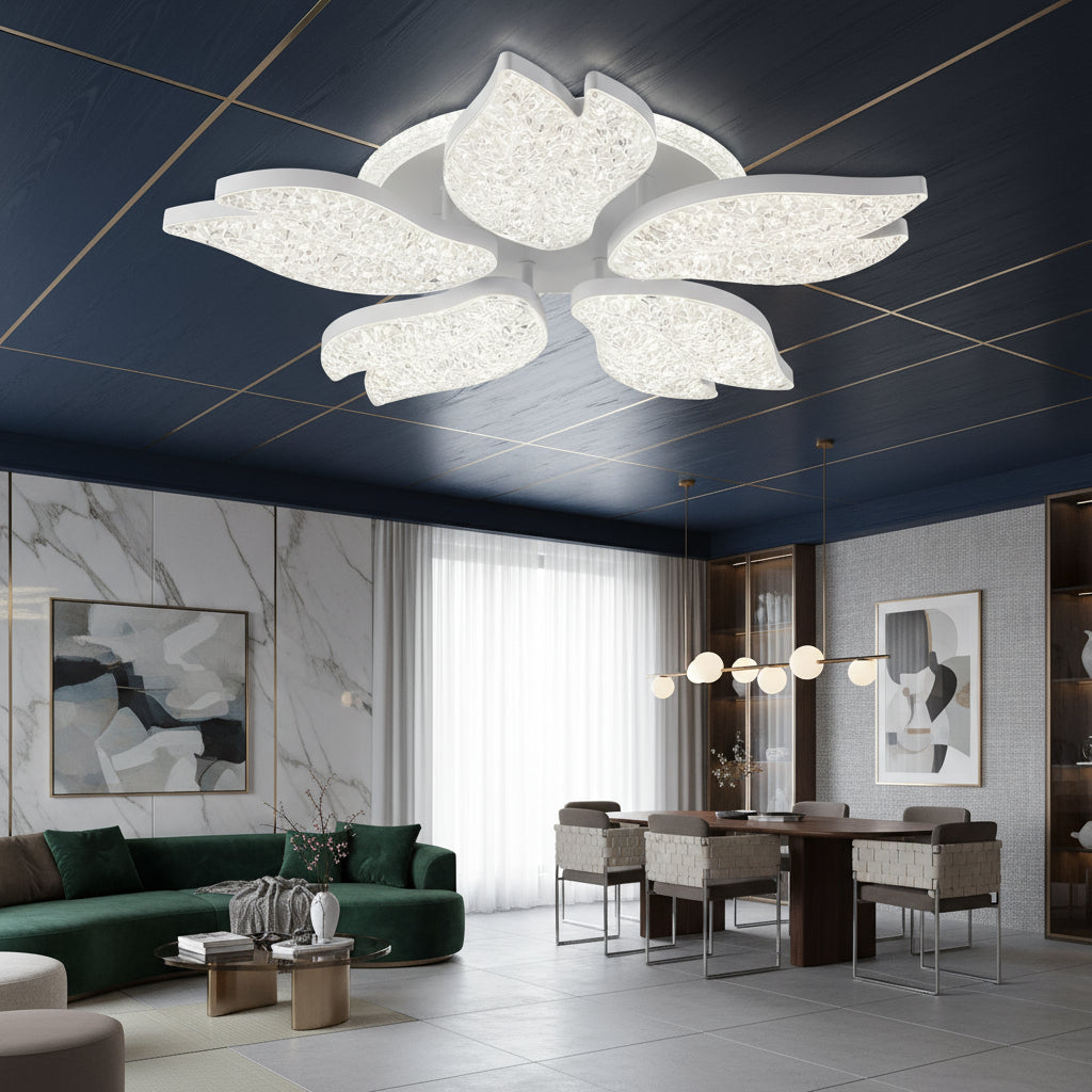 Lustra LED EVALE White Echivalent 400W Telecomanda