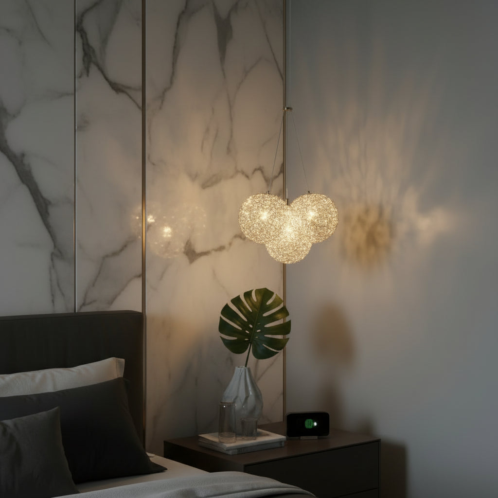 Pendul LED Cristal Sponge ENZO 3 Gold