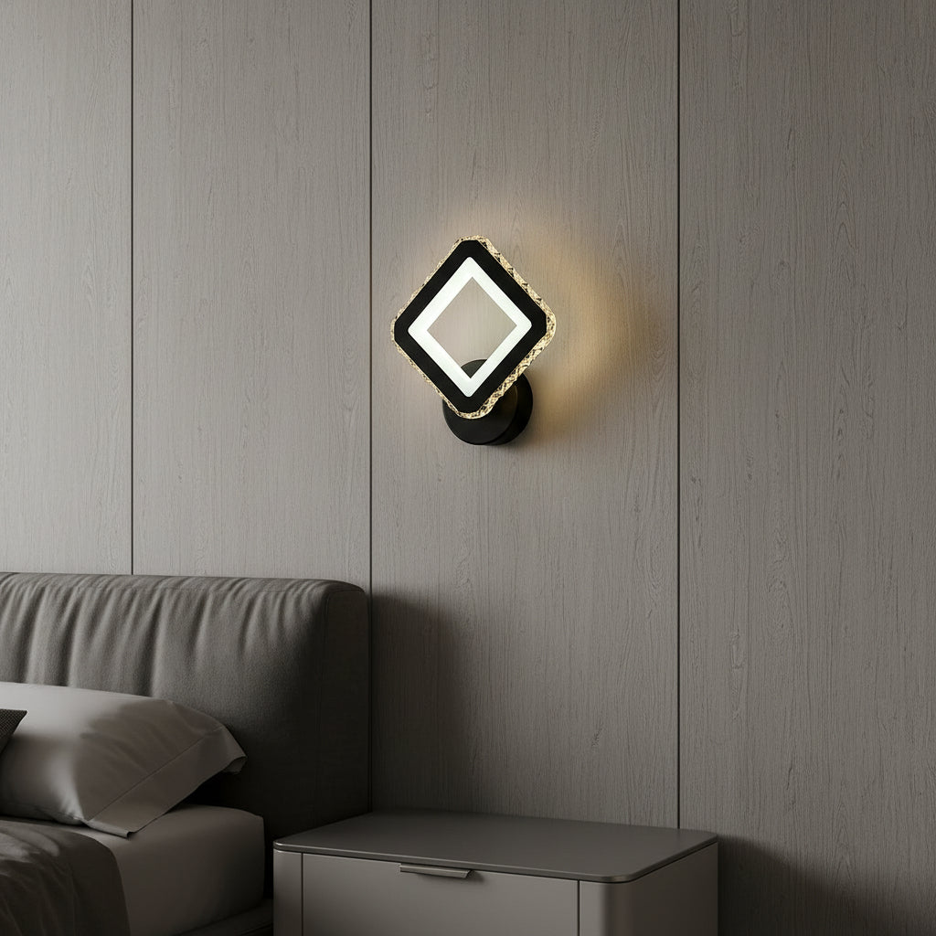 Aplica LED 26W DIAMOND Cristal Black