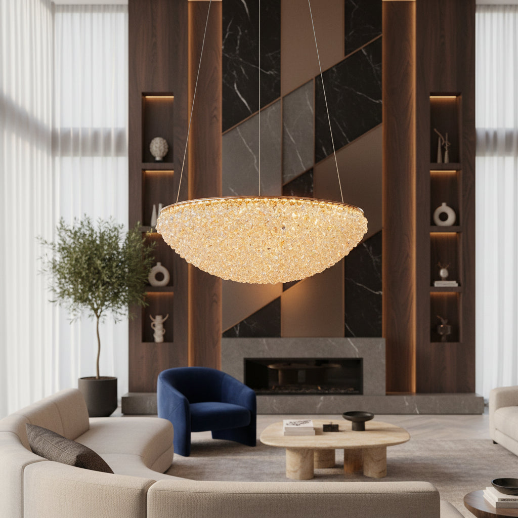 Lustra LED Suspendata ENZO NEST Golden Sponge