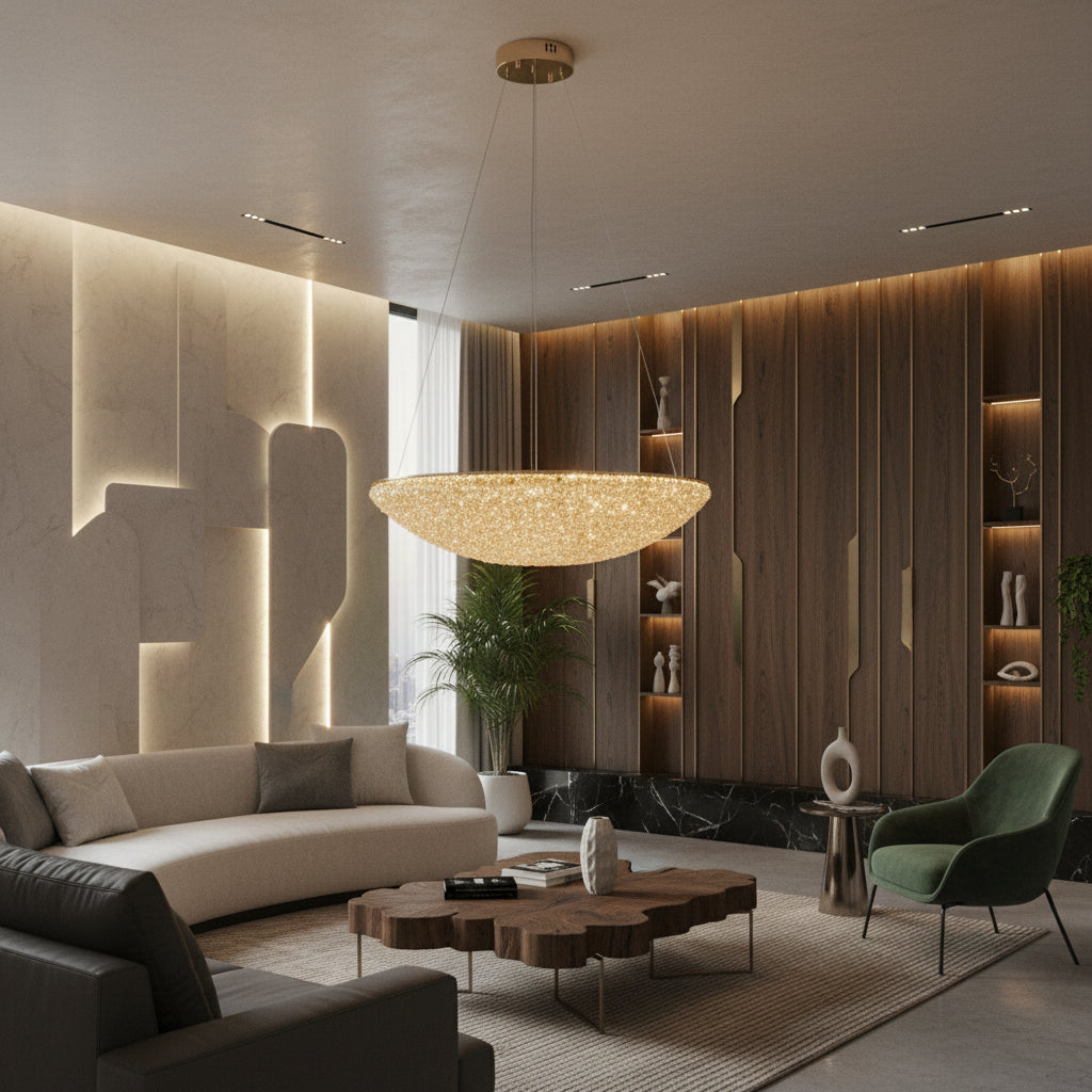 Lustra LED Suspendata ENZO NEST Golden Sponge