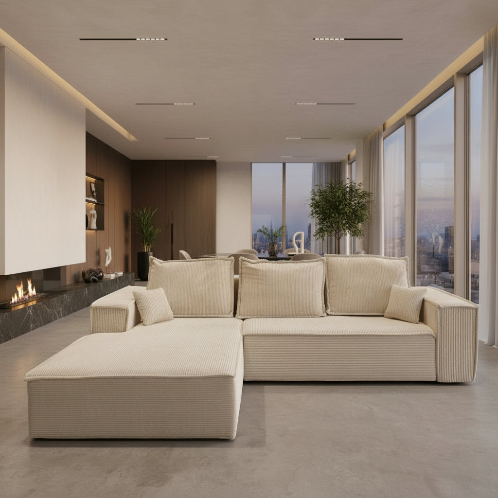 Coltar Extensibil Crem CLARA 265x165cm Resigilat