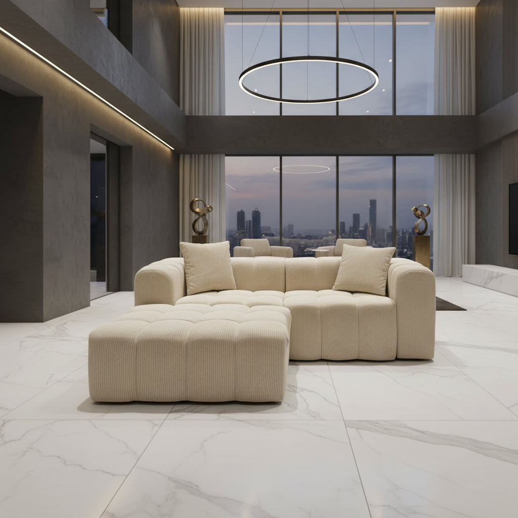 Canapea Modulara PEDRO 230x180cm Crem