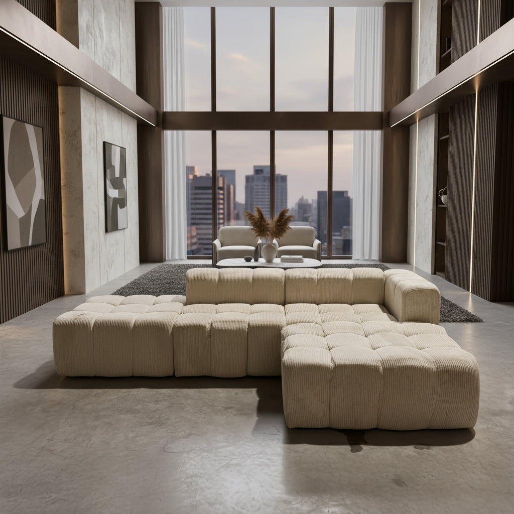 Coltar Modular PEDRO 290x180cm Crem Resigilat