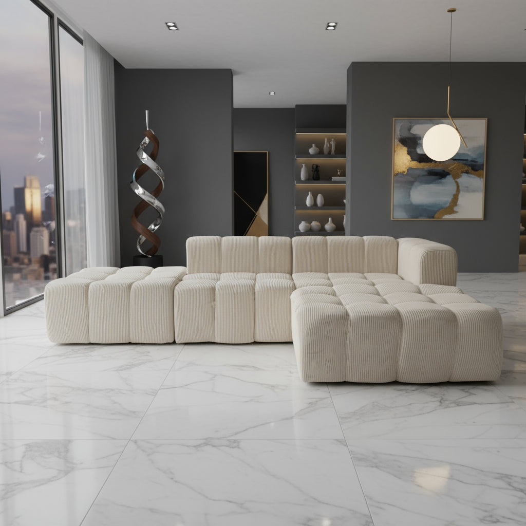 Coltar Modular PEDRO 290x180cm Crem Resigilat