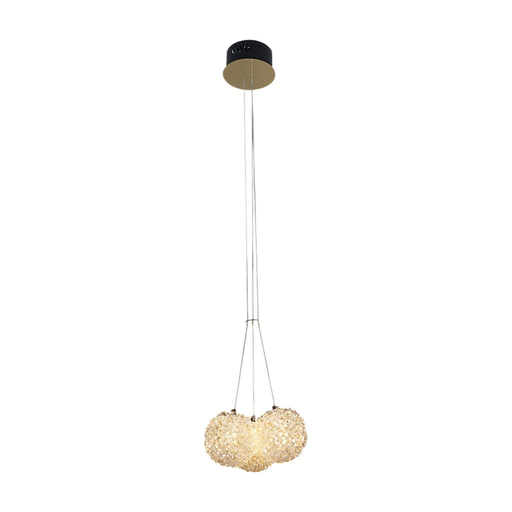Pendul LED Cristal Sponge ENZO 3 Gold