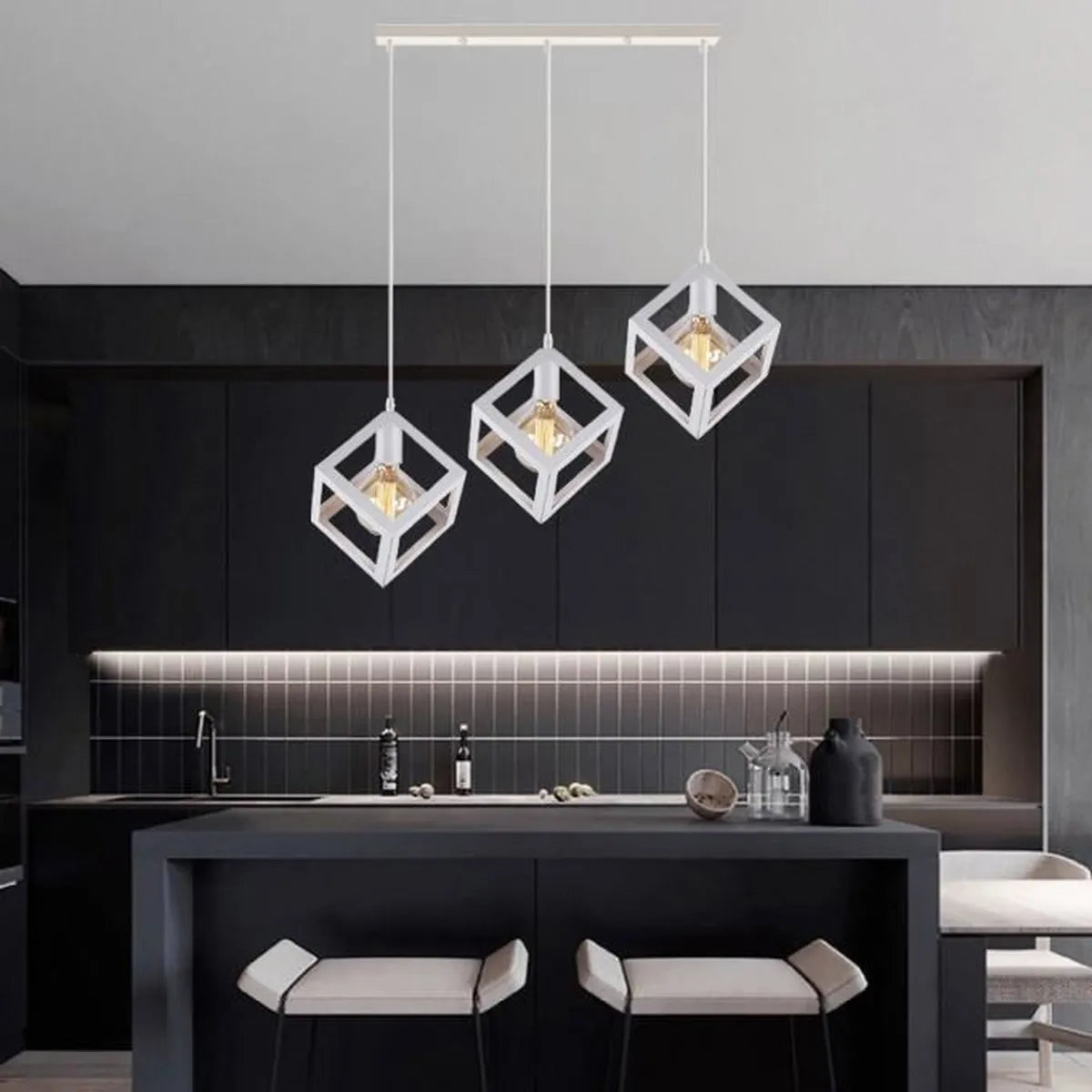 Lustra Fedra Cub Alb Vintage Suport Liniar Lighting Fixtures