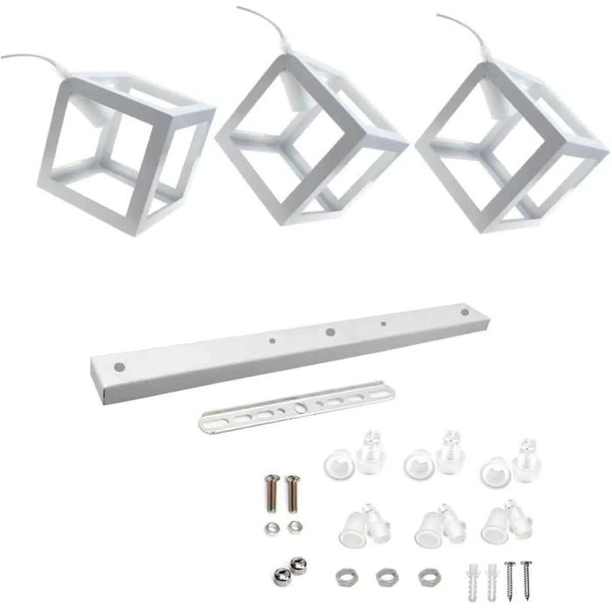 Lustra Fedra Cub Alb Vintage Suport Liniar Lighting Fixtures