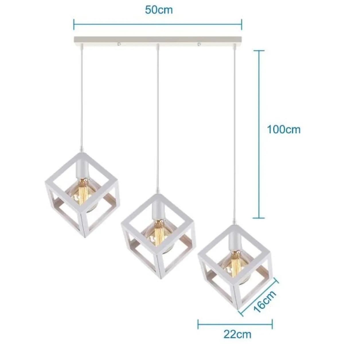 Lustra Fedra Cub Alb Vintage Suport Liniar Lighting Fixtures
