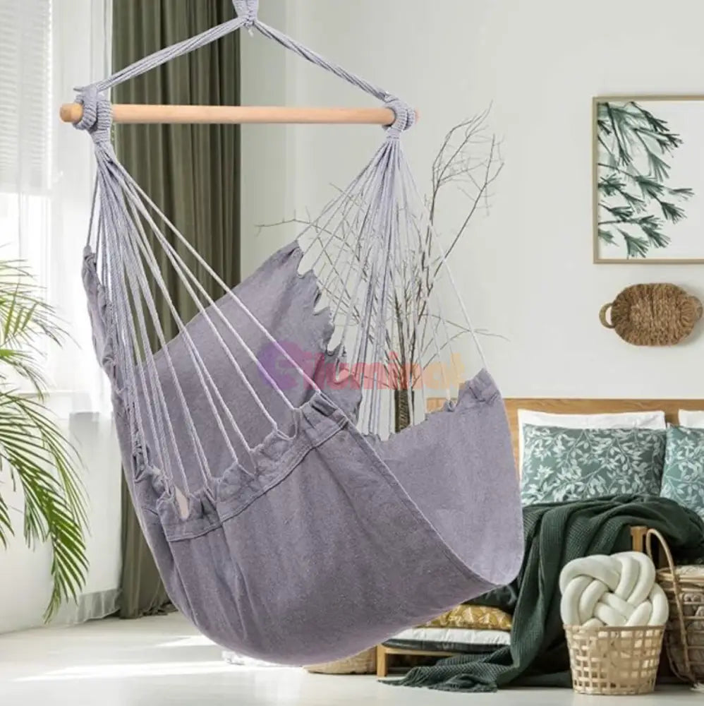Hamac Suspendat Stil Fotoliu Brazilian Gri Home & Garden