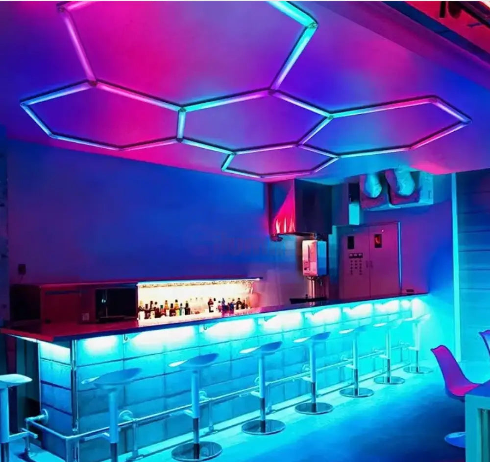 Honeycomb Led Hexagon Luminos Rgb Smart 244Cm X 170Cm Honeycomb Lights