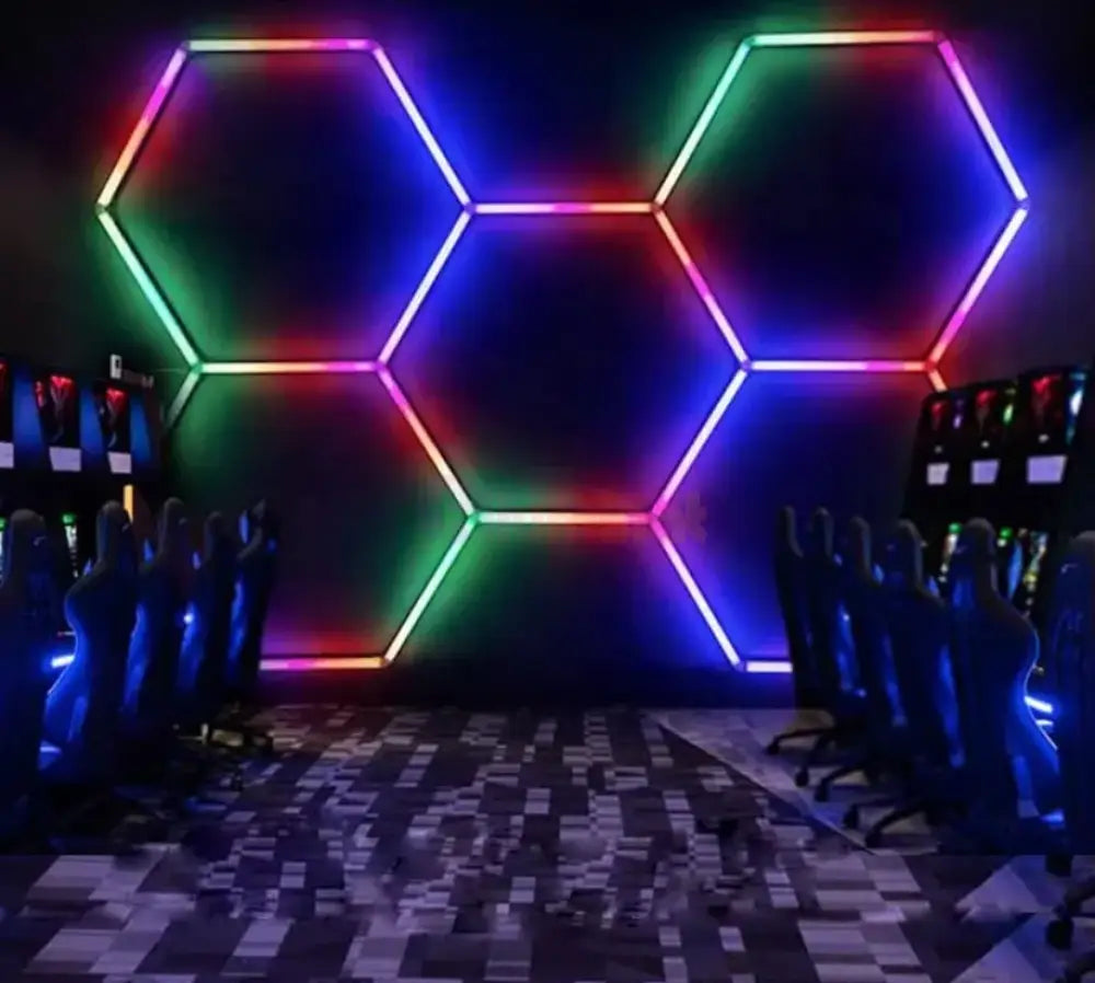 Honeycomb Led Hexagon Luminos Rgb Smart 244Cm X 170Cm Honeycomb Lights