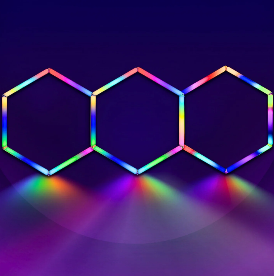 HoneyComb LED Hexagon RGB Digital SMART Telecomanda 250cm X 100cm