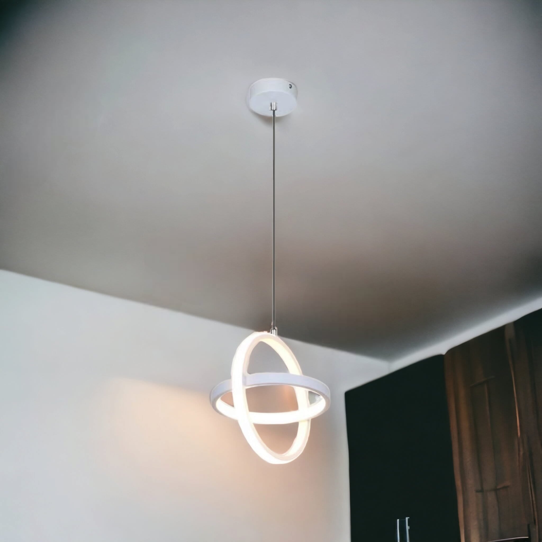 Lustra LED Suspendata 23W Infinity Ring White 3 Functii