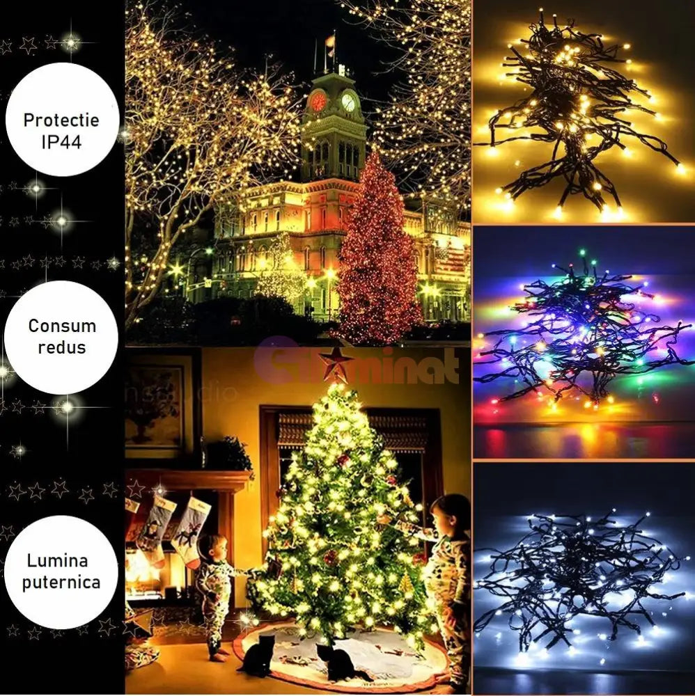 Instalatie Led Liniara 200 Led-Uri 15M Diverse Culori Christmas Light