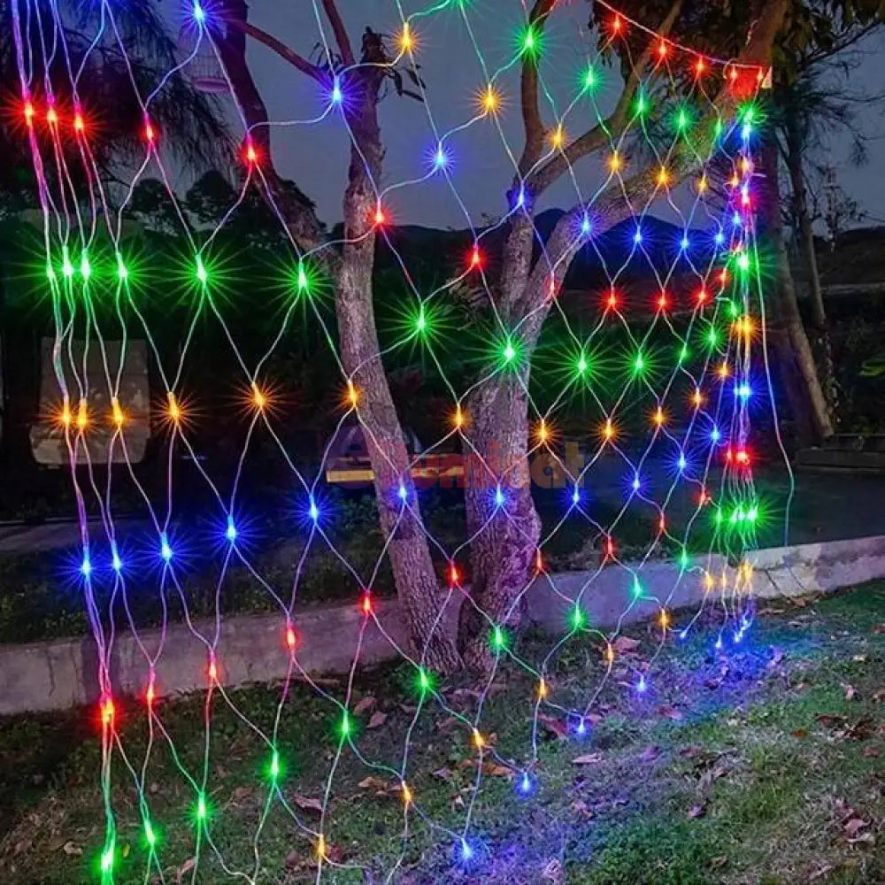 Instalatie Led Perdea Plasa 160 Led-Uri 2X2M Diverse Culori Christmas Light